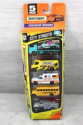 Vintage Matchbox Diecast 5 Pack Gift Set CITY STREETS 1996 NIB Mattel • $9.95