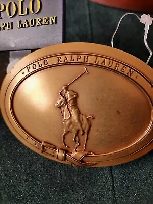 Polo Ralph Lauren Mens Brown Equestrian Buckled Belt. New • £56