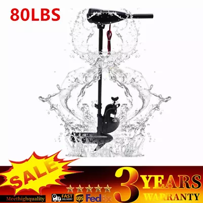 80LBS Electric Trolling Motor Outboard Brush Motor Engine For Fishing Boat 12V • $221.35
