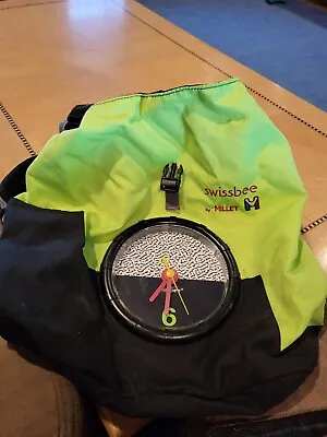 Rare Vintage Swissbee By Millet Nylon Backpack With Battery Operated Clock • $750