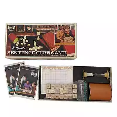 Scrabble Sentence Cube Game Complete (S & R 1971) Vintage Word Game • $6.49