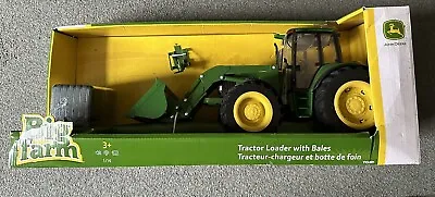 Big Farm John Deere Tractor Loader With Bales • £18.50