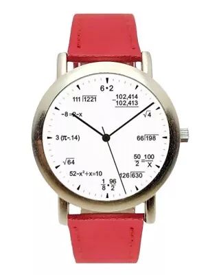  Mathematics Dial  Unisex Watch Has Pop Quiz Equations At Each Hour Indicator • $55