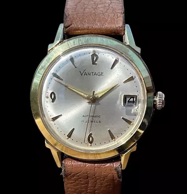 Vantage By Hamilton 17j Automatic Men's Watch 36mm Watch (ST 173 Movt) Clean !! • $120