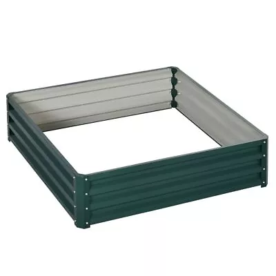 Raised Garden Bed Gardner Frame Outdoor Planter Kit Flower Vegetables Green • £49.86