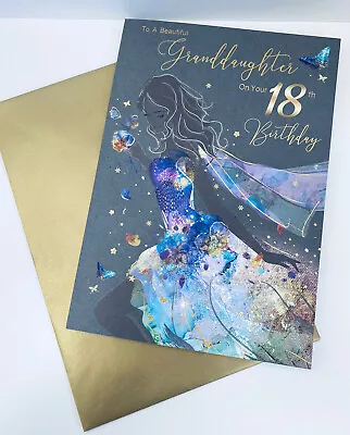 To A Lovely Granddaughter On 18th Birthday Card Cherry Orchard Modern Dress • £4.99