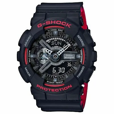 Casio GA110HR-1A G-Shock Ana-Digital Black Dial Black Resin Strap Men's Watch • $57.86