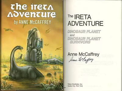 $210 • Buy Anne McCaffrey SIGNED AUTOGRAPHED The Ireta Adventure HC 1st Ed/1st Print RARE