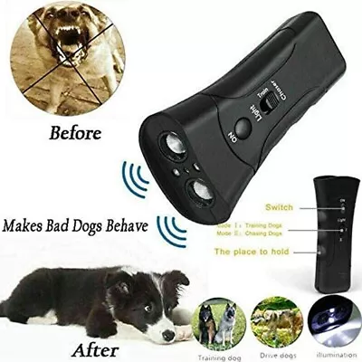 Anti Bark Device Ultrasonic Dog Barking Control Stop Repeller Trainer Train Tool • $11