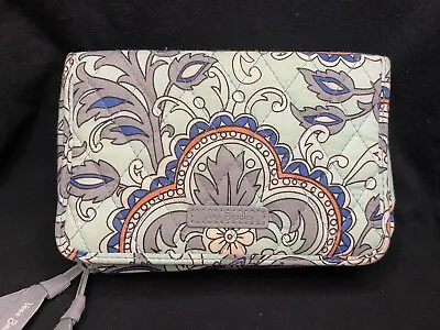 Vera Bradley Peacock Teal Paisley RFID Wallet -Missing Crossbody Strap • $11.99