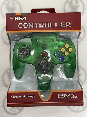 Classic N64 Controller Joystick Remote For N64 Video Game Transparent Green • $13