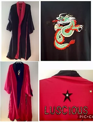 Reversible Black & Red Ring Worn Pro Wrestling Entrance Robe L-XL  (Read Below) • $275.50