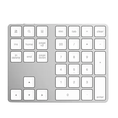 Bluetooth 3.0 Wireless Numeric Keypad 34 Keys For IMac PC IPhone Android • £15