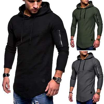 Men Hoodie Casual Hooded Solid Pocket Slim Fit Sweatshirts Pullover Sweater Tops • $15.95