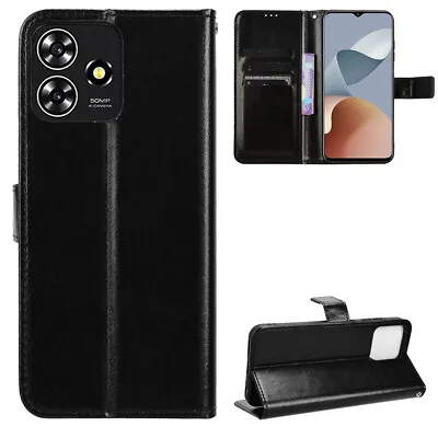 For ZTE Blade V50 Design 4G Classic Cover Flip Leather Wallet Stand Soft Case • $7.99