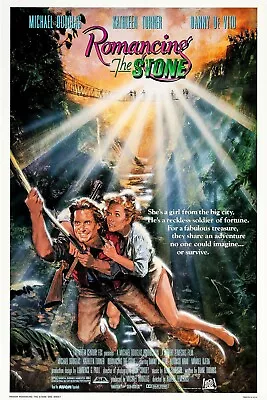 ROMANCING THE STONE RETRO 80s MOVIE POSTER Classic Greatest Cinema Wall Art A4 • £3.75