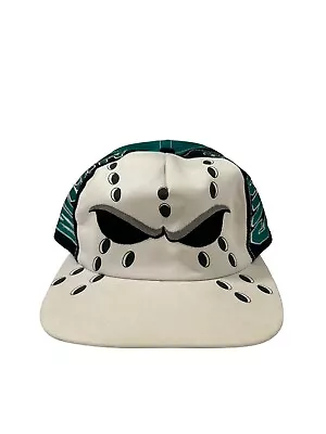 Vintage Disney Anaheim Mighty Ducks Face Mask Goalie SnapBack Hat  • $249.99