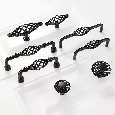 Iron Bird Cage Door Drawer Pulls Handles Vintage Cabinet Cupboard Knobs Fashion • £3.96