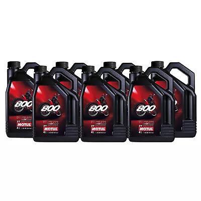 Motul 800 2T FL OFF ROAD 100% Synthetic Racing 28L Engine Motor Oil 7 X 4L • $450.95