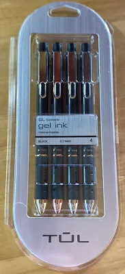 $12.88 • Buy TUL GL Series Retractable Gel Pens Mixed Metals 0.7mm Black Ink 4-Pack Brand NEW