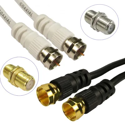 £4.15 • Buy Coaxial Satellite Cable Extension Virgin Media Sky Tv Broadband F Connector Lead