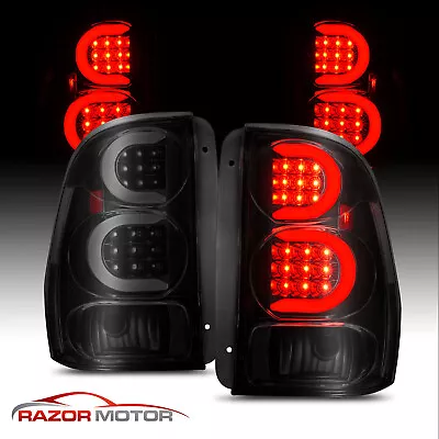 2002-2009 For Chevy Trailblazer Trail Blazer Black Smoke LED Tube Tail Lights • $133.96