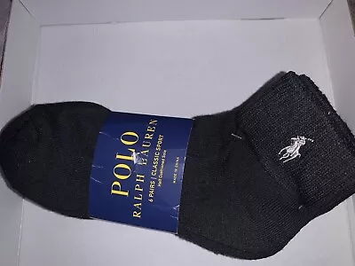 Ralph Lauren Ankle Socks Black Size 6-12 Brand New • £22.99