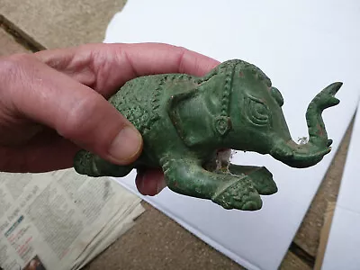 Antique Asian Chinese Or Indian Bronze Elephant Statue Figure • £29.99