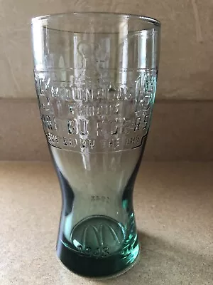 McDonald's 1948 Famous 15 Cent Hamburgers Green Collector Glass 2010/2012 • $8