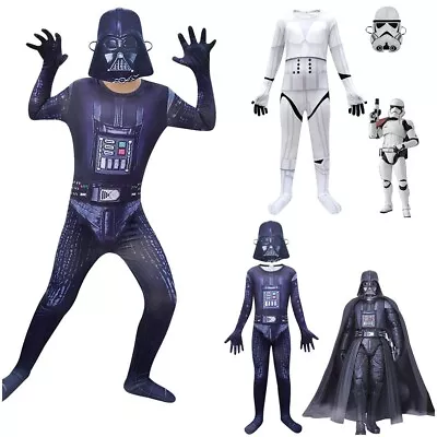 Star Wars Stormtrooper Costume Jumpsuit Mask Set Darth Vader  Party Fancy Dress • $31.99
