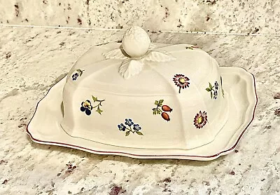 Villeroy & Boch Petite Fleur Covered Butter Dish 7 7/8 Inches BEAUTIFUL! • $99.99