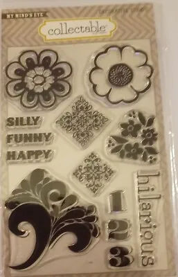 My Mind's Eye Collectable Clear Stamps Set ~ Notable  Silly  Decorative Stamps • £1.99