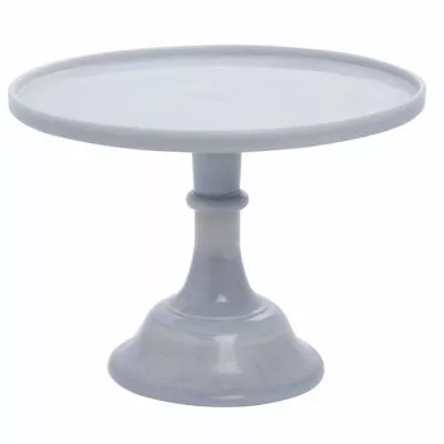 Mosser Glass Vintage Glass Cake Stand Grey Marble - 12 Dia X 9 H (24012MBL) • $90.50