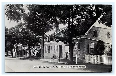 Main Street Hurley NY Ulster County New York Stone Houses Catskills Postcard B9 • $7.99