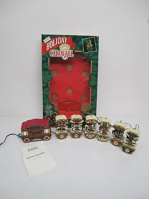 Vtg Mr Christmas Holiday Carousel Decoration Musical Lighted 6 Animated Horses • $44.96