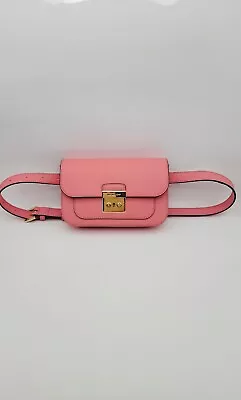 Michael Kors Sloan Editor Small Flap Belt Bag Sling Shoulder Tea Rose Leather • $72.25