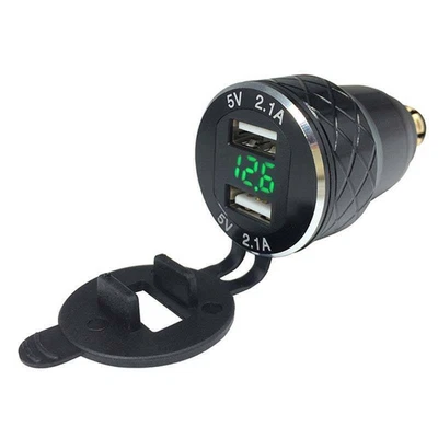 £22.09 • Buy R1200GS Triumph Tiger 800 XC Hella DIN To USB Motor Charger Car 5V Green LED UK