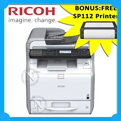 Ricoh SP3610SF 3in1 B&W MFP Laser Printer+FREE BONUS: SP112 Printer (RRP$1139) • $1050