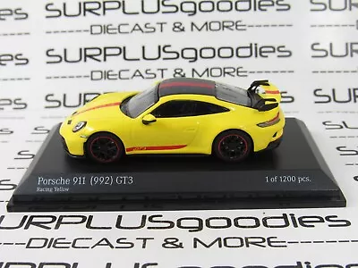 2022 Minichamps 1:64 LOOSE 2021 PORSCHE 911 (992) GT3 Racing Yellow #643061006 • $14.95