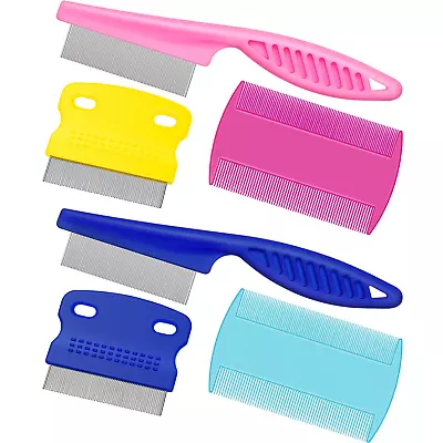 6 Pieces Pet Lice Combs Dog Grooming Flea Comb Cat Tear Stain Comb For Removal D • $10.63