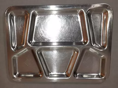 ⚓ 7 Vintage Carrollton USN US Navy Stainless Steel Divided Chow Food Trays • $14.99