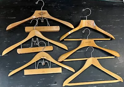 Lot 6 Vintage Wooden Suit/Pants Hangers Setwell Rainbow • $65