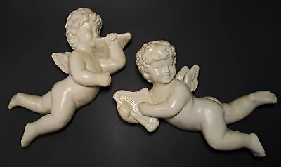 VTG 1958 Universal Statuary Mid Century Cherubs Angels Chalkware Wall Figurines • $25