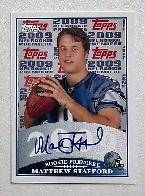 2009 Topps Rookie Premiere Autograph #RPA-JMS Matthew Stafford RC #X5174 • $129.99