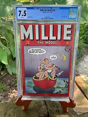 Millie The Model #18 CGC 7.5 1949 Marvel GGA High Grade Comic Innuendo WHITE Pgs • $1299.99