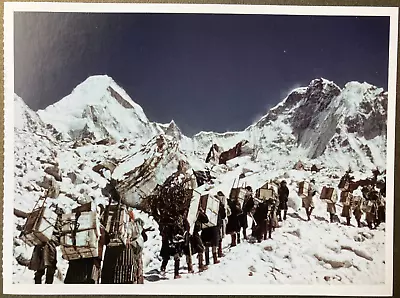 Postcard: 1953 Brit Mt Everest Exp Sherpa Party En Route To Base Camp Unposted • $3