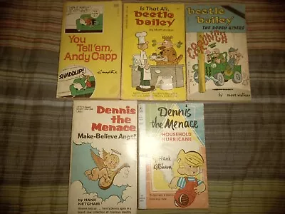 Vintage Comics Beetle Bailey Andy Capp Dennis The Menace  Book Very Rare • $15