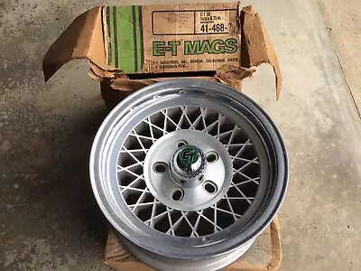 NOS “E-T Mag  Rim 14x 6.75 Hot Rod Muscle Car Aluminum Wheel 60's-70's In Box • $200