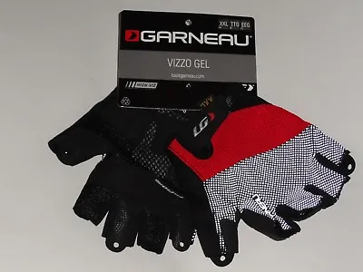 NEW! Louis Garneau Vizzo Gel Men's Cycling Gloves 7D81174 Color Black/Red Small • $24.95