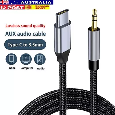 Type C USB-C To 3.5mm Male Cord Audio AUX Car Stereo Cable Adapter For Samsung • $7.99